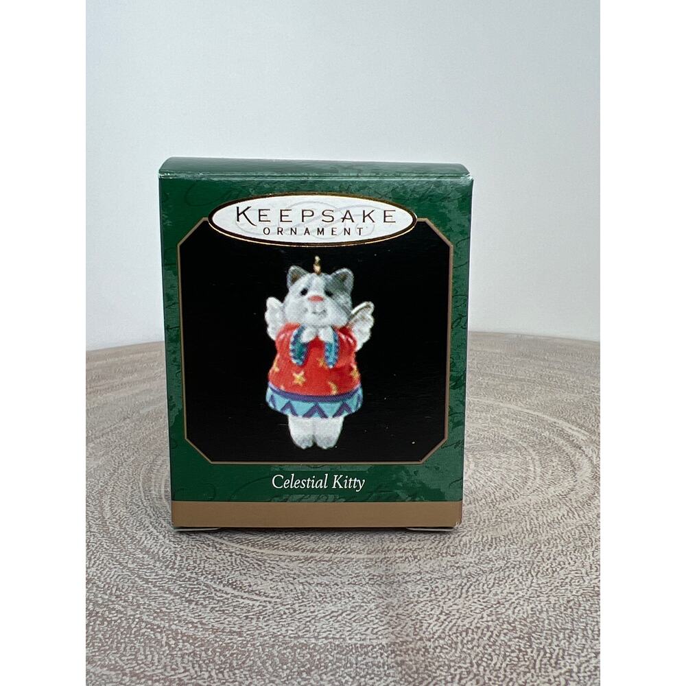 Hallmark Keepsake Ornament Miniature Celestial Kitty Bell Angel 1999